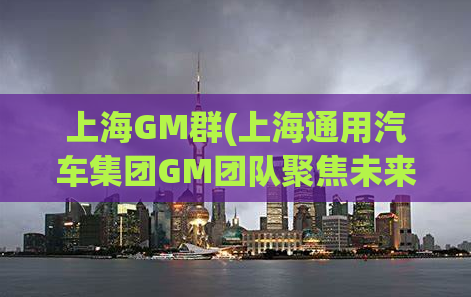 上海GM群(上海通用汽车集团GM团队聚焦未来市场趋势)