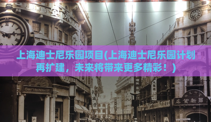 上海迪士尼乐园项目(上海迪士尼乐园计划再扩建，未来将带来更多精彩！)